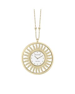 Necklace-clock in bronze plated yellow gold
