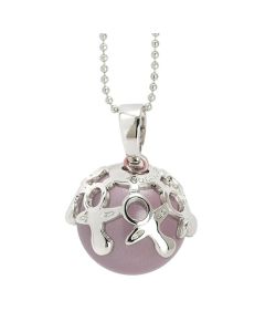 Necklace with sound boule pink & Cup with pacifiers