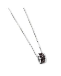 Necklace with passing in black strass