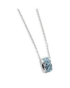 Necklace with passing in celestial strass