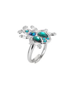 Adjustable ring with scarab
