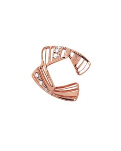 
Pink asymmetrical ring with Swarovski
