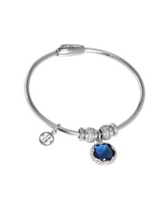 Bracelet with charm in Crystal blue London