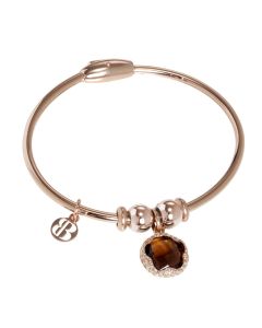 Bracelet with charm in Crystal fumÃ¨