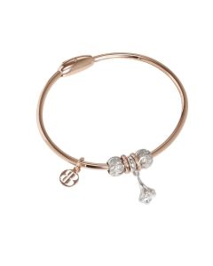 Plated Bracelet pink gold with charm in the shape of a turritella