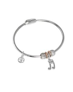 Bracelet with charm in the shape of a musical note