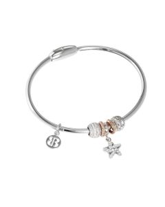 Bracelet with charm in the form of a star and zircons