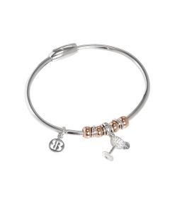 Bracelet with charm in the shape of a cocktail glass