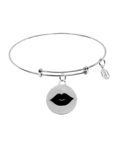 Bracelet with medaglietta "Kiss Me" and lips