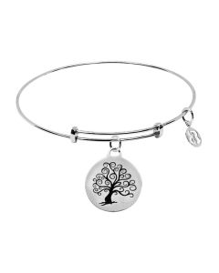 Bracelet with pendant "Dove la vita inizia e l'amore non finisce mai" and tree of life