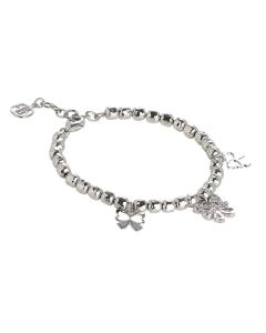 Bracelet beads with charms to staple and zircons