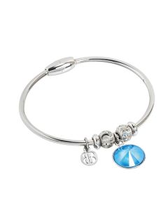 Bracelet with crystal Swarovski crystal blue summer