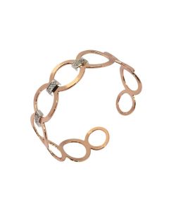 Rigid bracelet rosato with circular reason and zircons