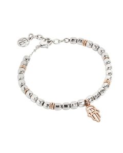 Bracelet beads with hand of fatima rosata
