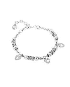 Bracelet beads with hearts zirconates