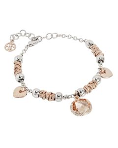 Bracelet With Faceted crystal peach