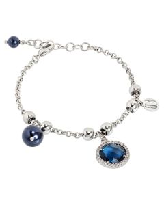 Bracelet with Swarovski beads night blue and blue crystal London