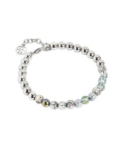 Bracelet with Swarovski beads iridescent green