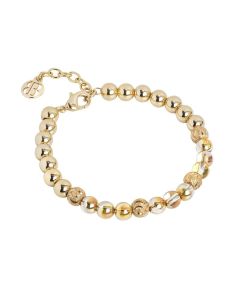 Bracelet with Swarovski beads metallic sunshine