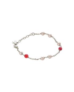 Bracelet with Swarovski beads rosaline and agata fuchsia