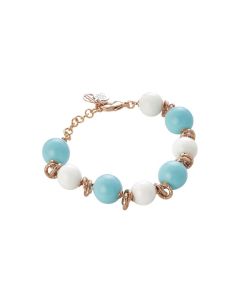 Bracelet with turquoise and agata white
