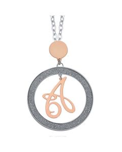 Necklace with letter A small pendant