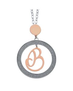 Necklace with letter B small pendant