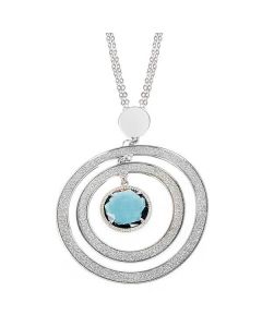 Necklace with pendant maxi and crystal blue London