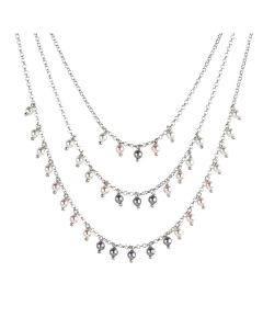 Multi-Strand necklace with Swarovski beads
