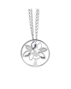 Necklace with a pendant tree of life and Swarovski