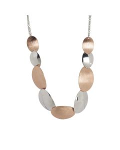 Necklace with oval bicolor