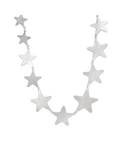Rhodium plated necklace with stars degradÃ¨