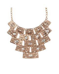 
Necklace with semi-rigid central and Swarovski crystal