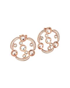 Earrings in the lobe rosati with glitter and Swarovski