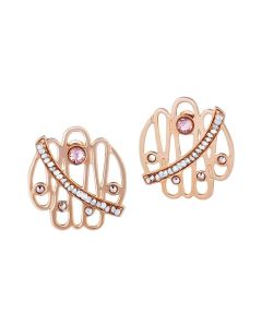 Earrings in the lobe rosati with crystal rock