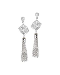 Earrings With cubic zircons and nappina