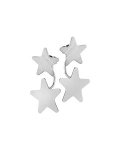 Earrings rodiati lobe with stars