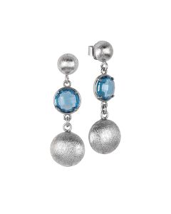 
Drop earrings with sky crystals