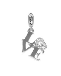 Charm with written !Love" and zircons